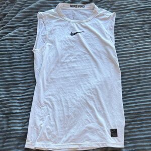 Nike Pro White Sleeveless Top